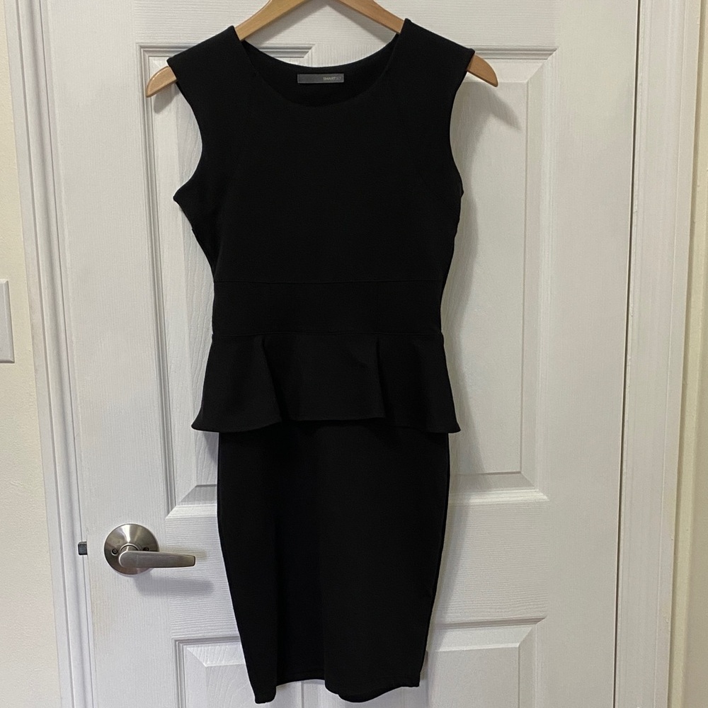 Smart Set Black Peplum Midi Dress